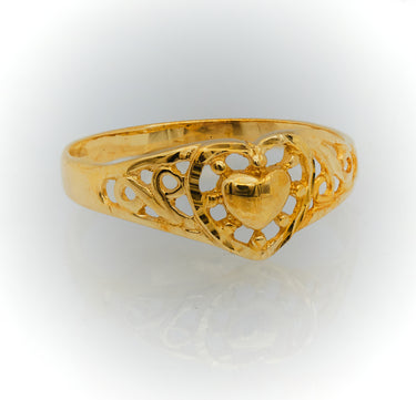 Anillo Corazon de Oro
